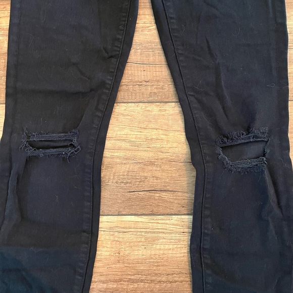AE Ne(x)t Level Black Ripped Super High-Waisted Jegging - Picture 7 of 8